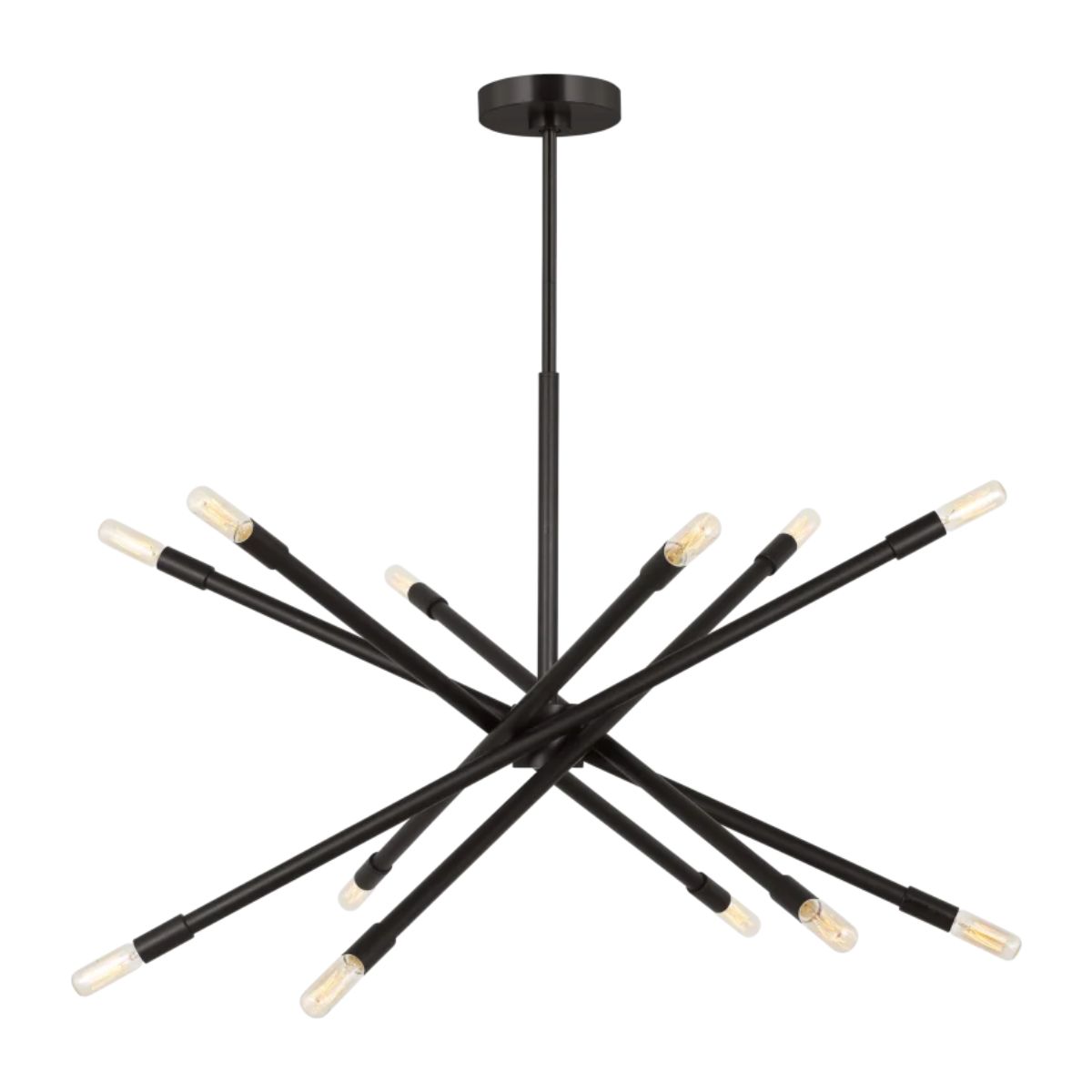 Eastyn 35 in. 12 lights Chandelier Black finish - Bees Lighting