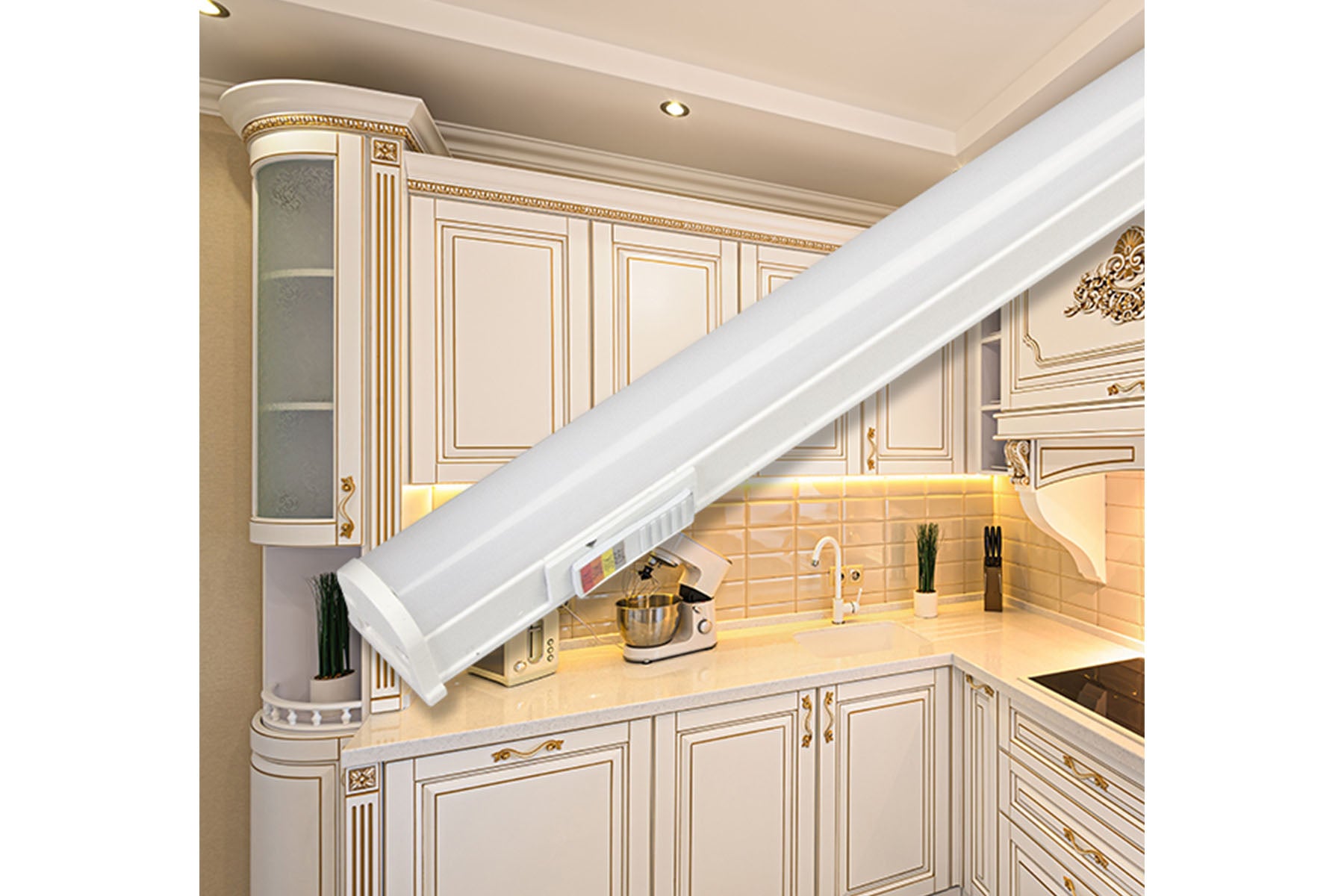 Covalinear 48 Inch LED Under Cabinet Lighting, 1230 Lumens, 2700K to 3500K, 120V - Bees Lighting