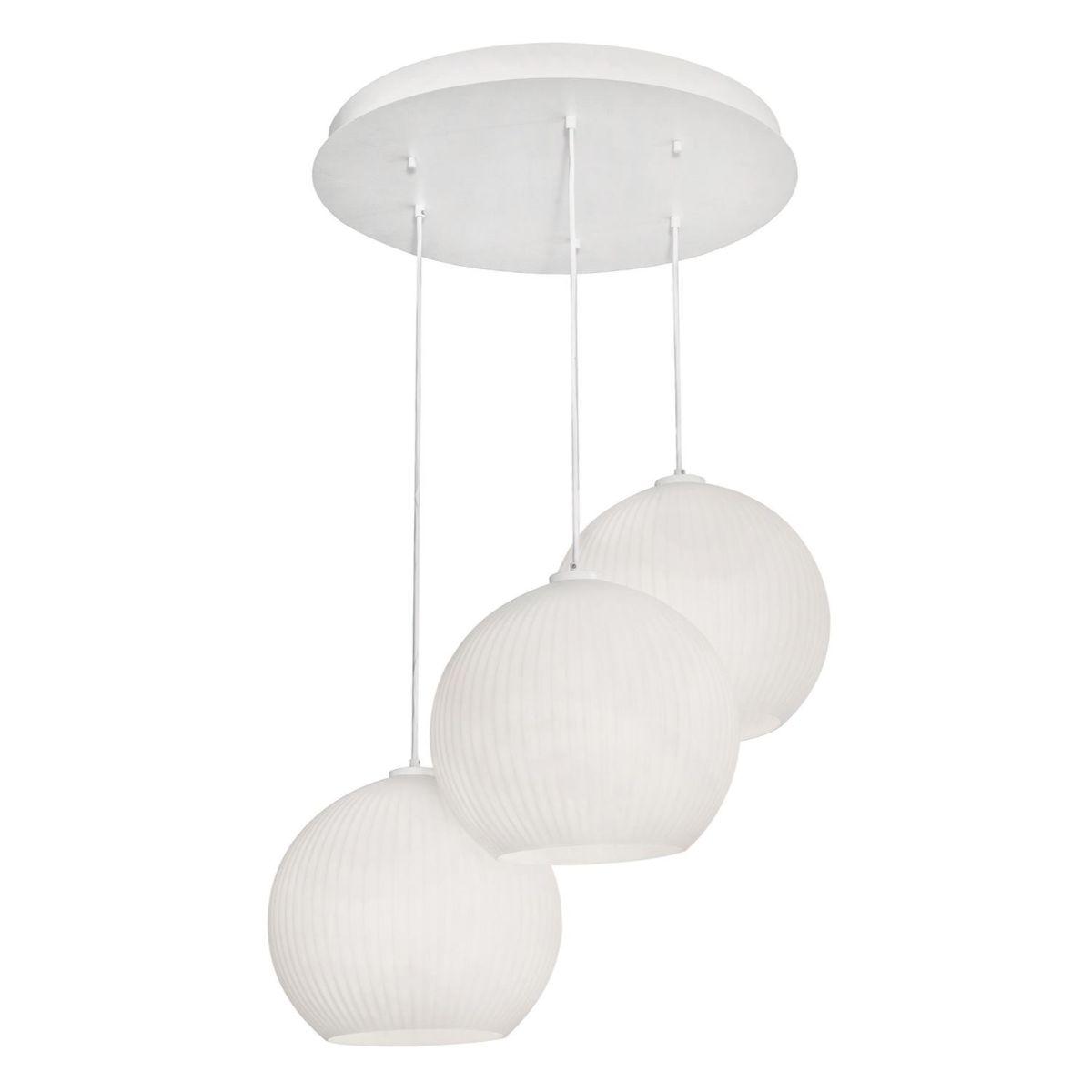 Cleo 31 in. 3 Lights Pendant Light White Finish - Bees Lighting