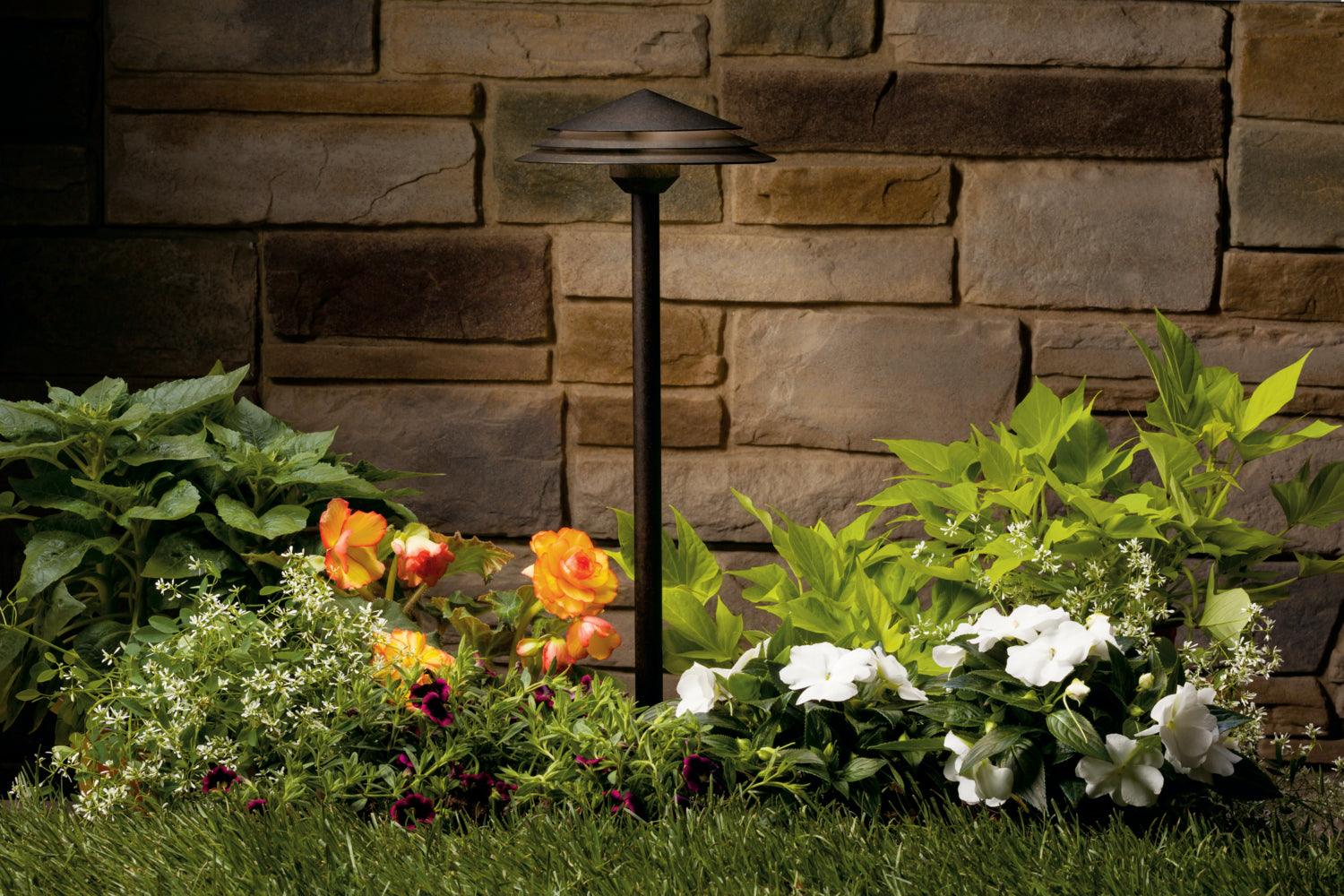 Round Tiered Path Light Aged Bronze - Bees Lighting