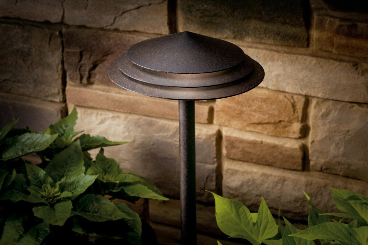 Round Tiered Path Light Aged Bronze - Bees Lighting