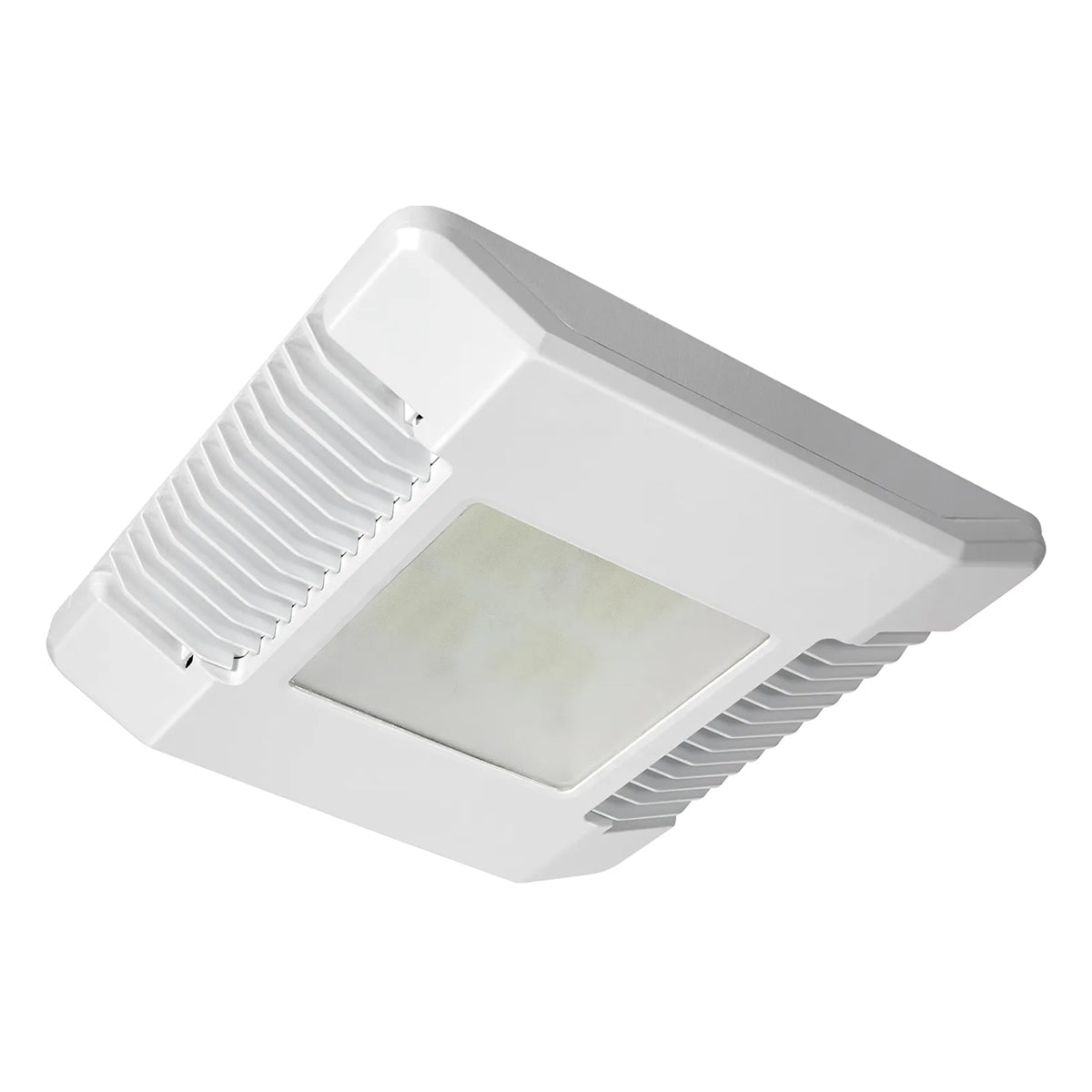 LED Gas Station Canopy Light, 120-277V, Flat Lens