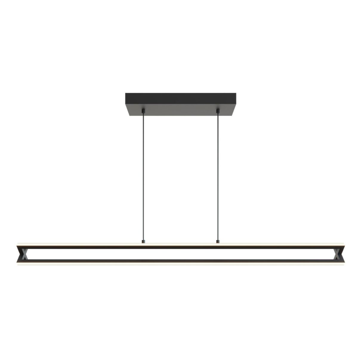 Cass 48 in. LED Pendant Light Black finish - Bees Lighting