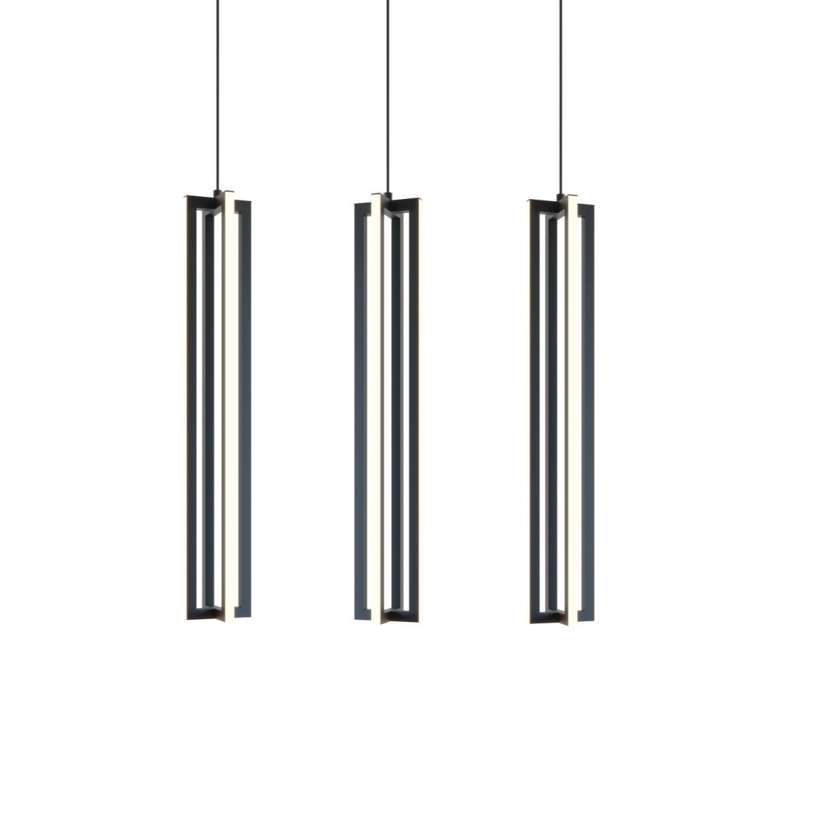 Cass 36 in. LED Pendant Light Black finish - Bees Lighting