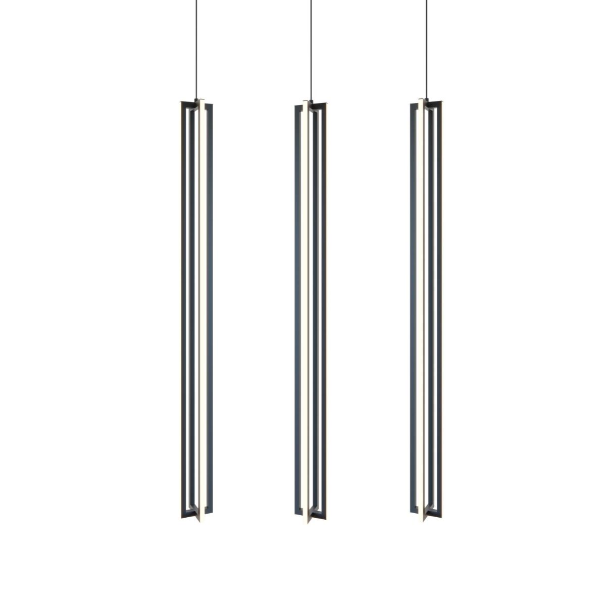 Cass 36 in. LED Pendant Light Black finish - Bees Lighting