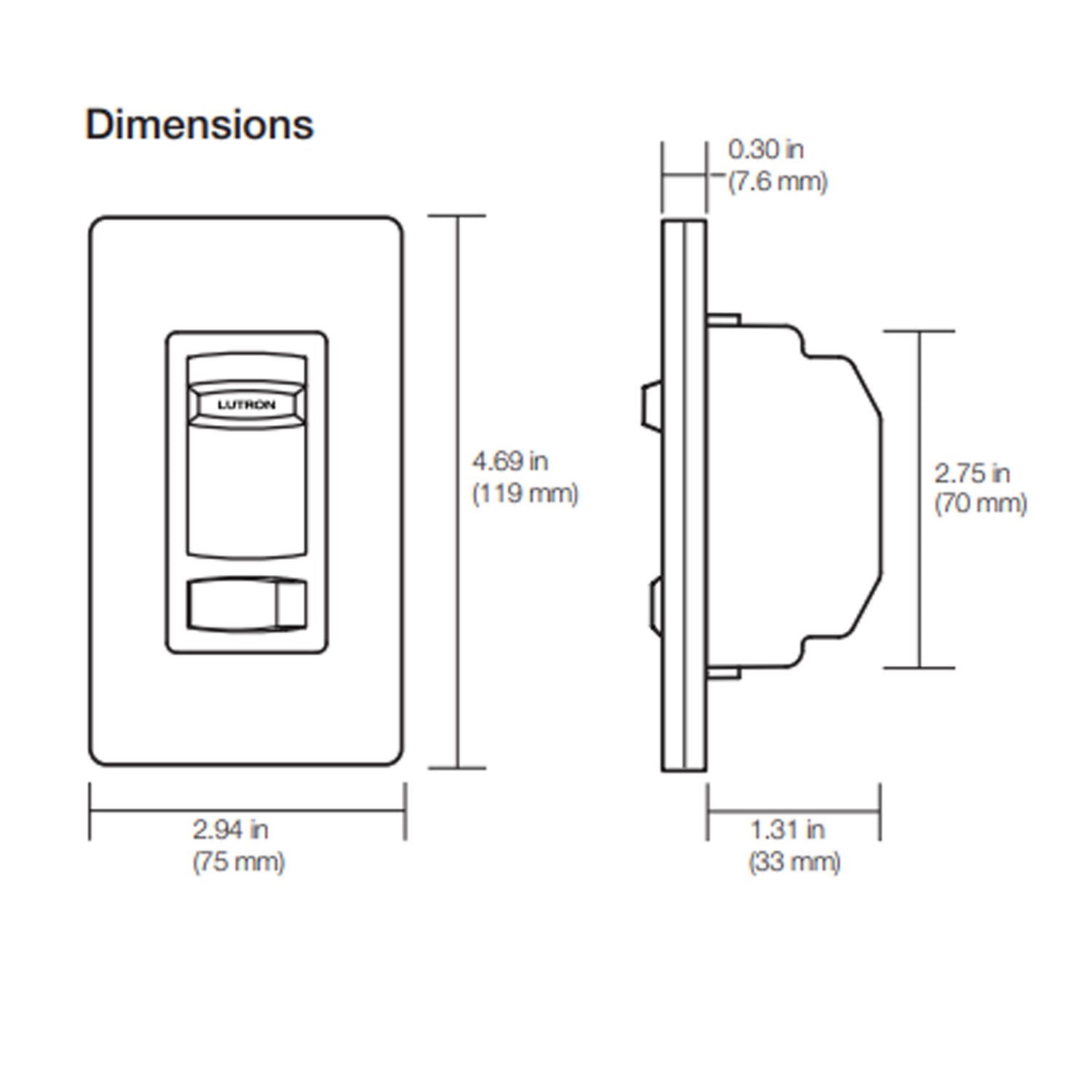 Skylark Contour 3-Way Dimmer Switch, 1000W INC/800W MLV, White