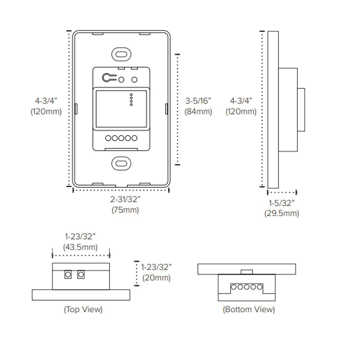 DMX RGBW 4 Zone Wall Controller