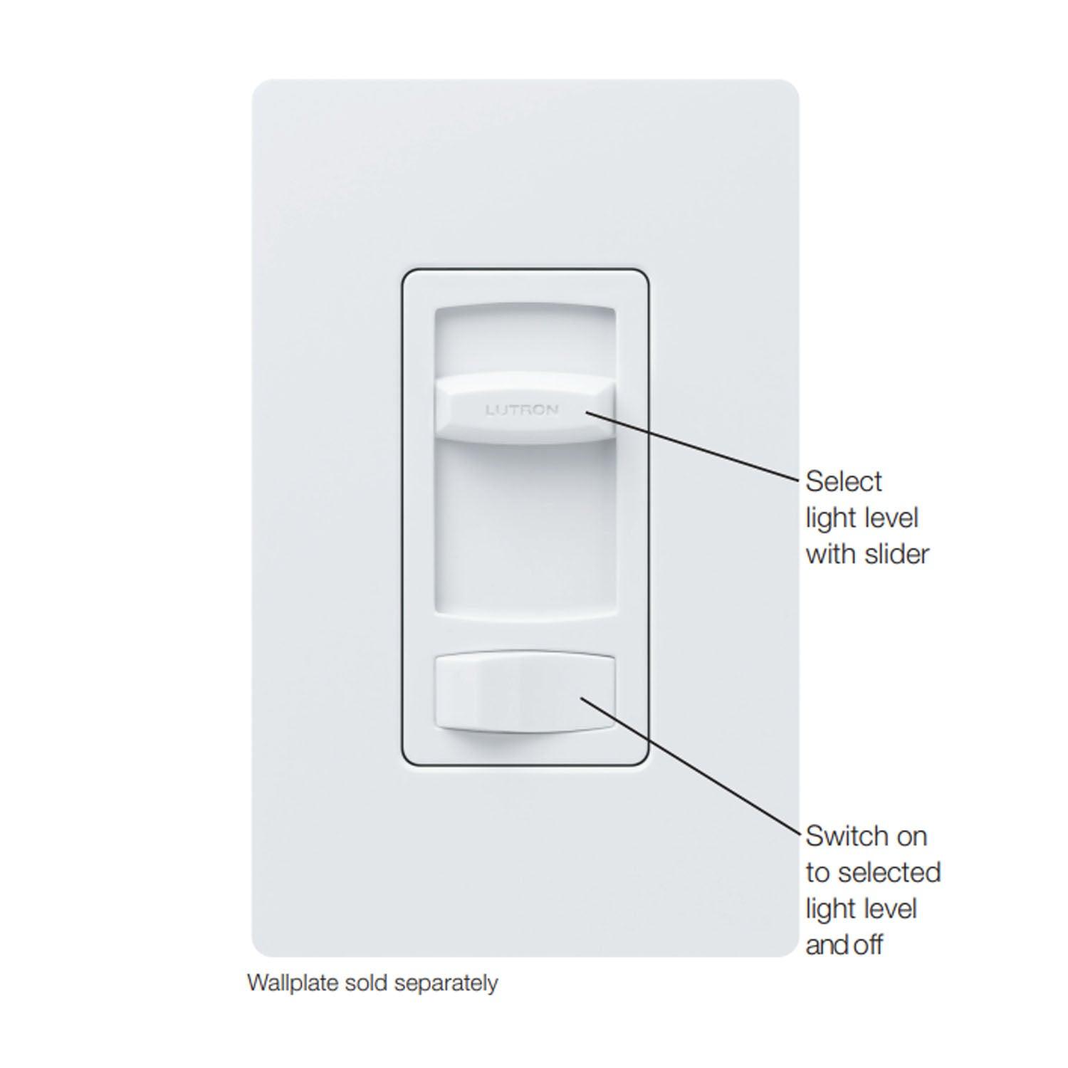 Skylark Contour Reverse-Phase ELV Dimmer, 3-Way, 250W LED/500W ELV, Neutral Required, Black - Bees Lighting