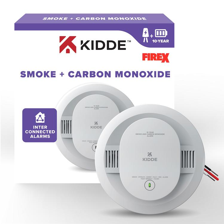 FireX Hardwired+10-Year Battery Backup Smoke & Carbon Monoxide Detector