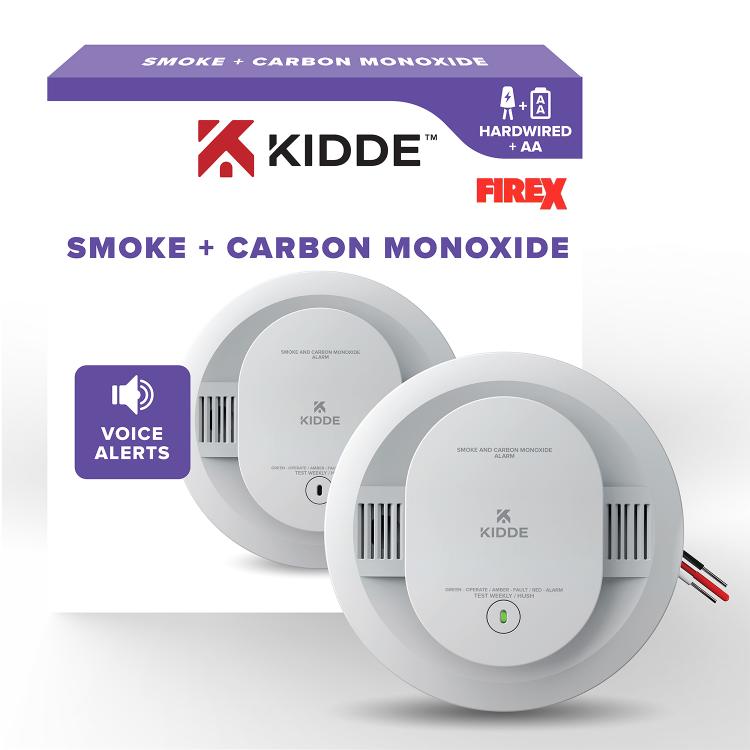 FireX Hardwired+AA Battery Backup Smoke & Carbon Monoxide Detector, , Voice Alerts