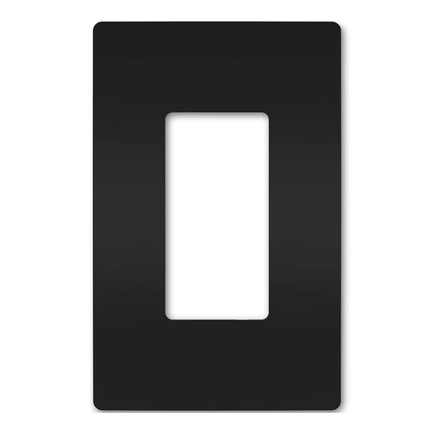 Claro 1-Gang Decorator Rocker Wall Plate, Black