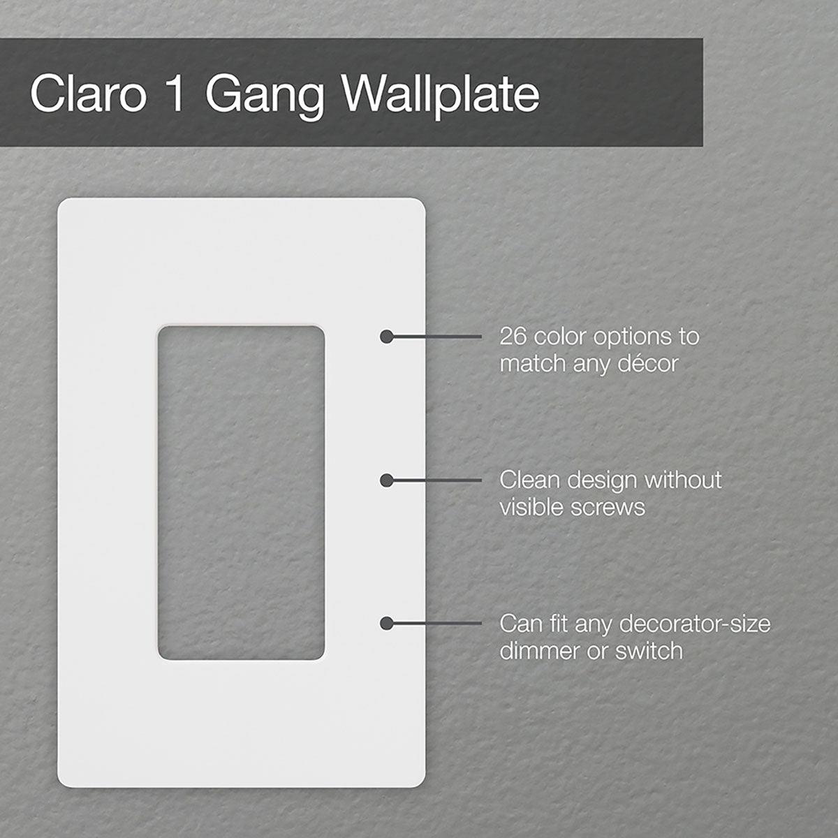 Claro 1-Gang Decorator Rocker Wall Plate Light Almond - Bees Lighting