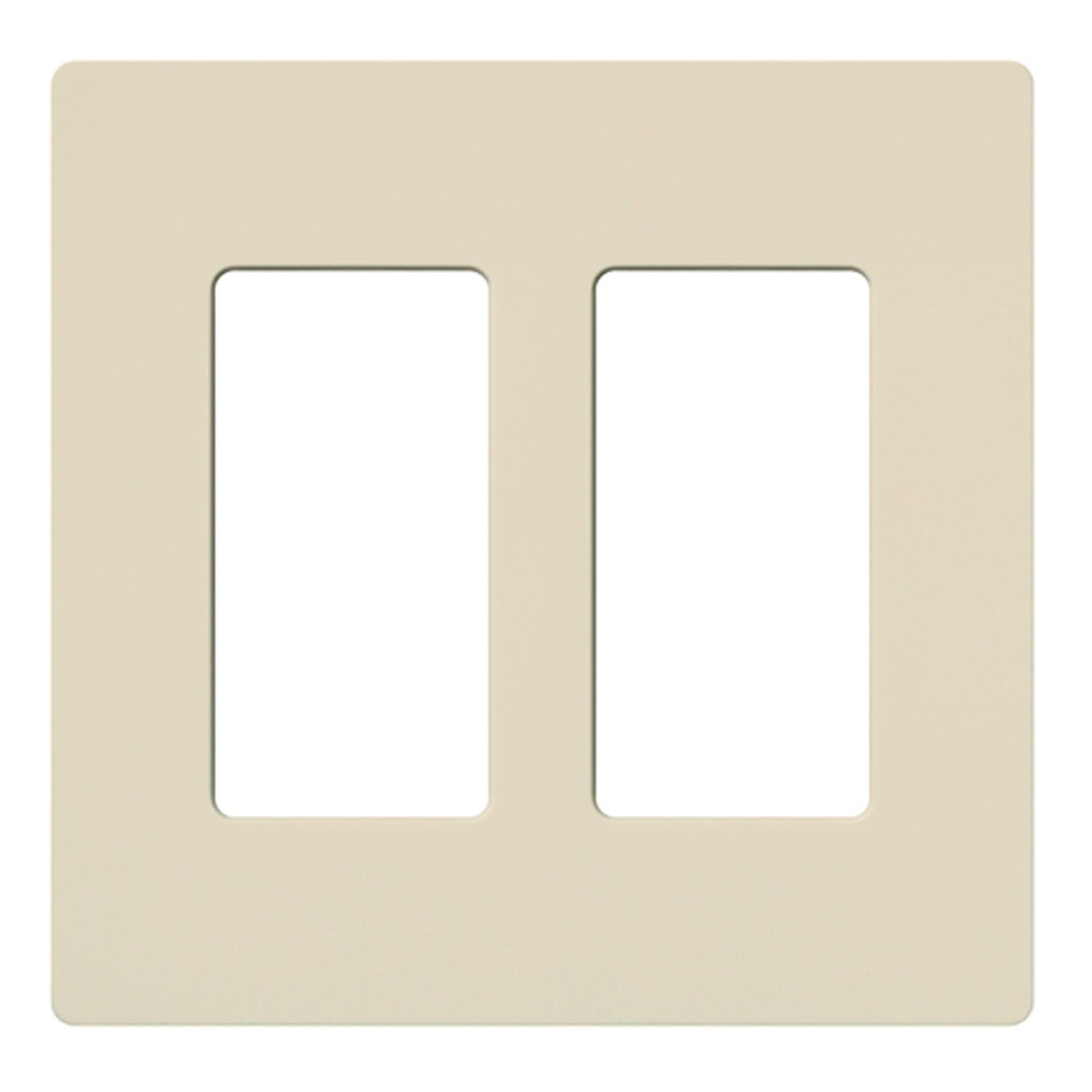 Claro 2-Gang Decorator Rocker Wall Plate Light Almond