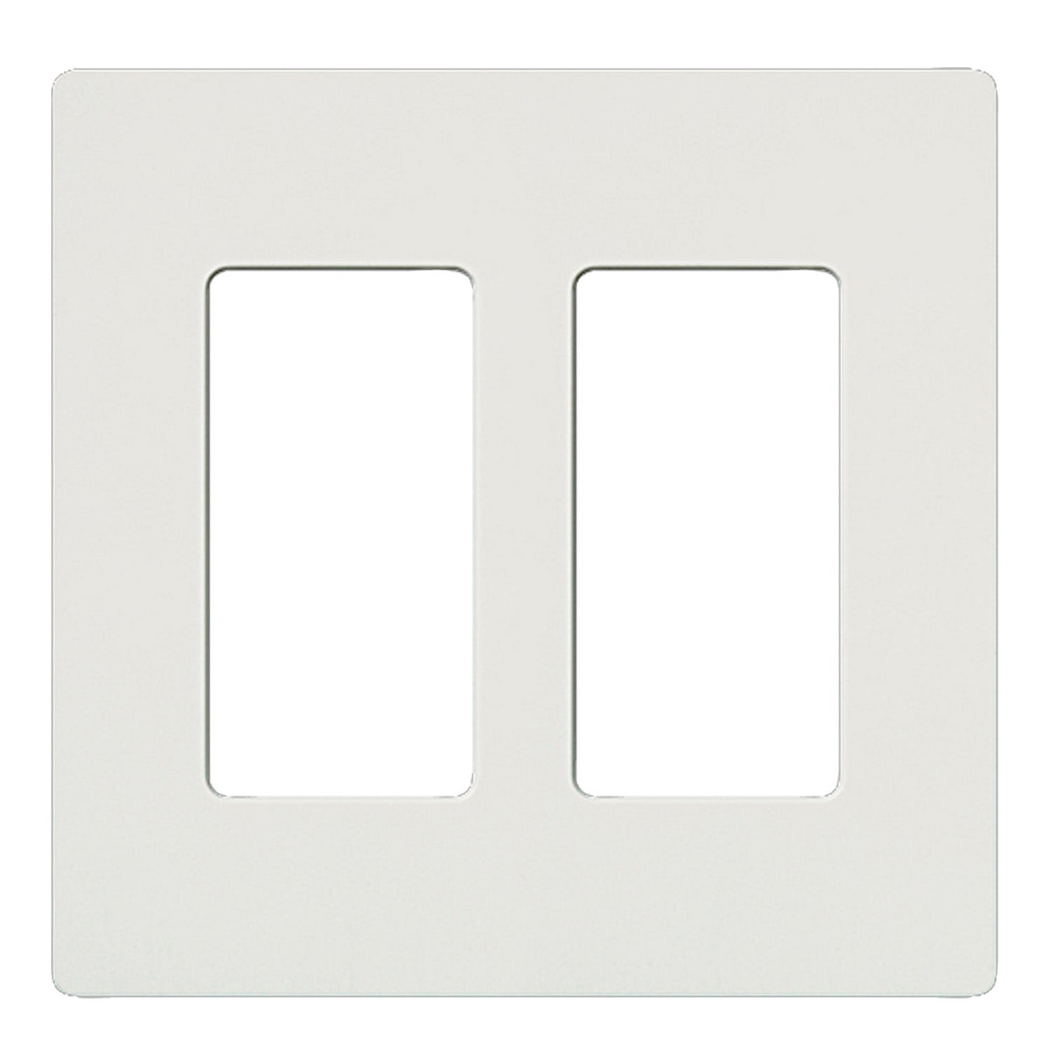 Claro 2-Gang Decorator Rocker Wall Plate, White