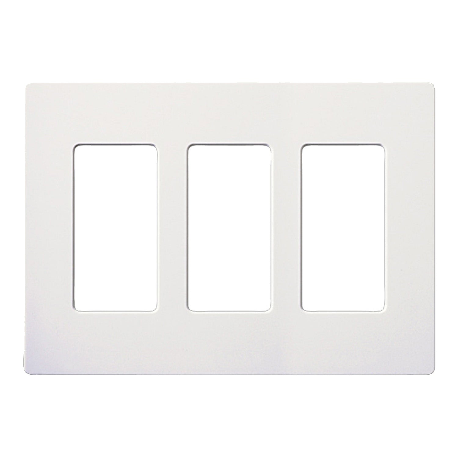 Claro 3-Gang Decorator Rocker Wall Plate, White