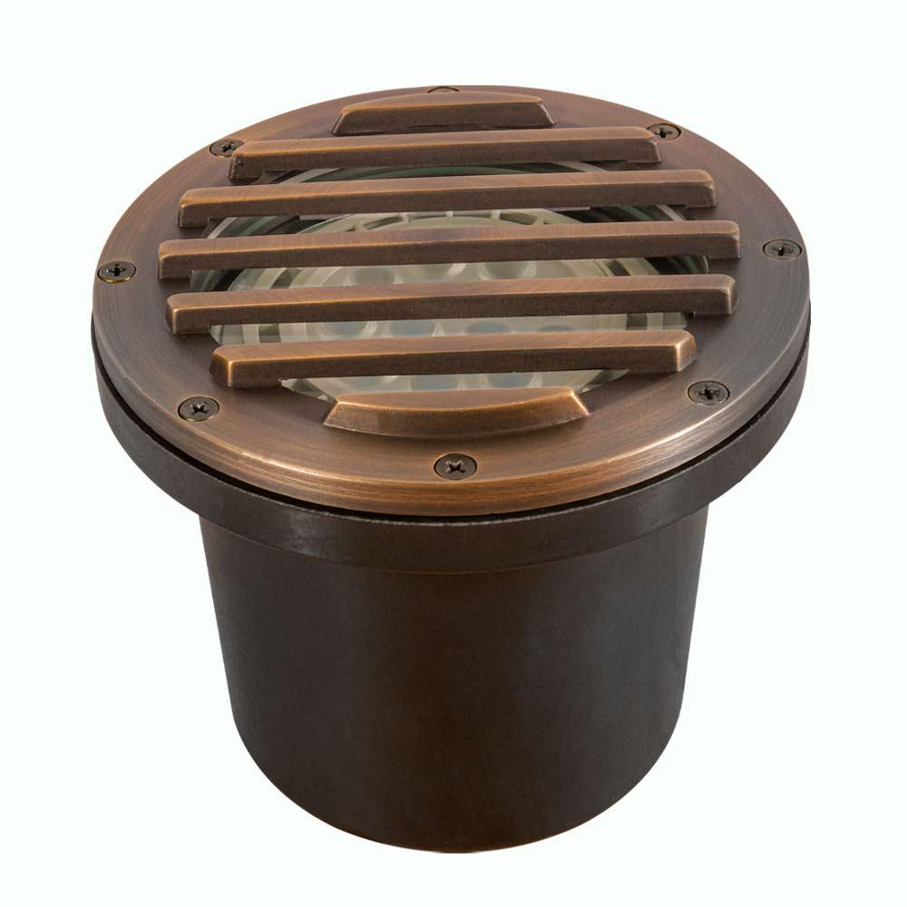 12V LED Landscape In-Ground Well Light Grill Face Brass - Bees Lighting