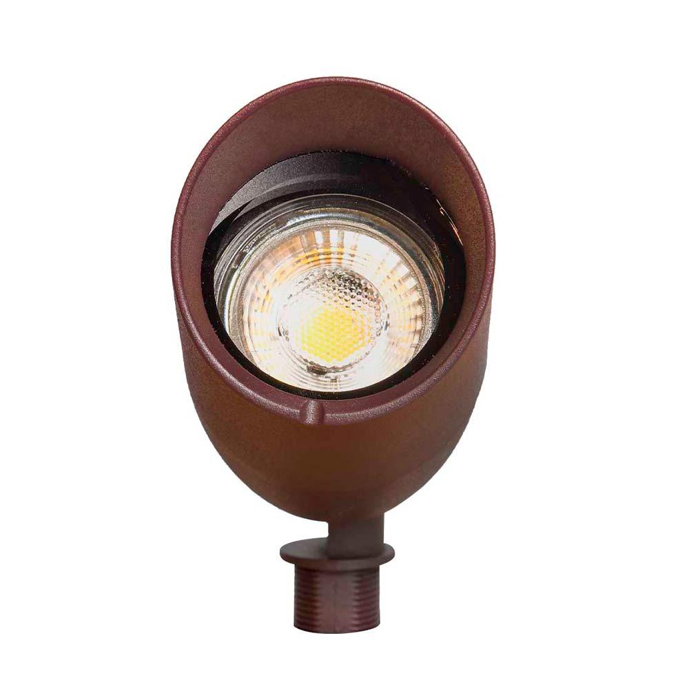 Landscape LED Spotlight, 12V, Aluminum, Brown Finish - Bees Lighting