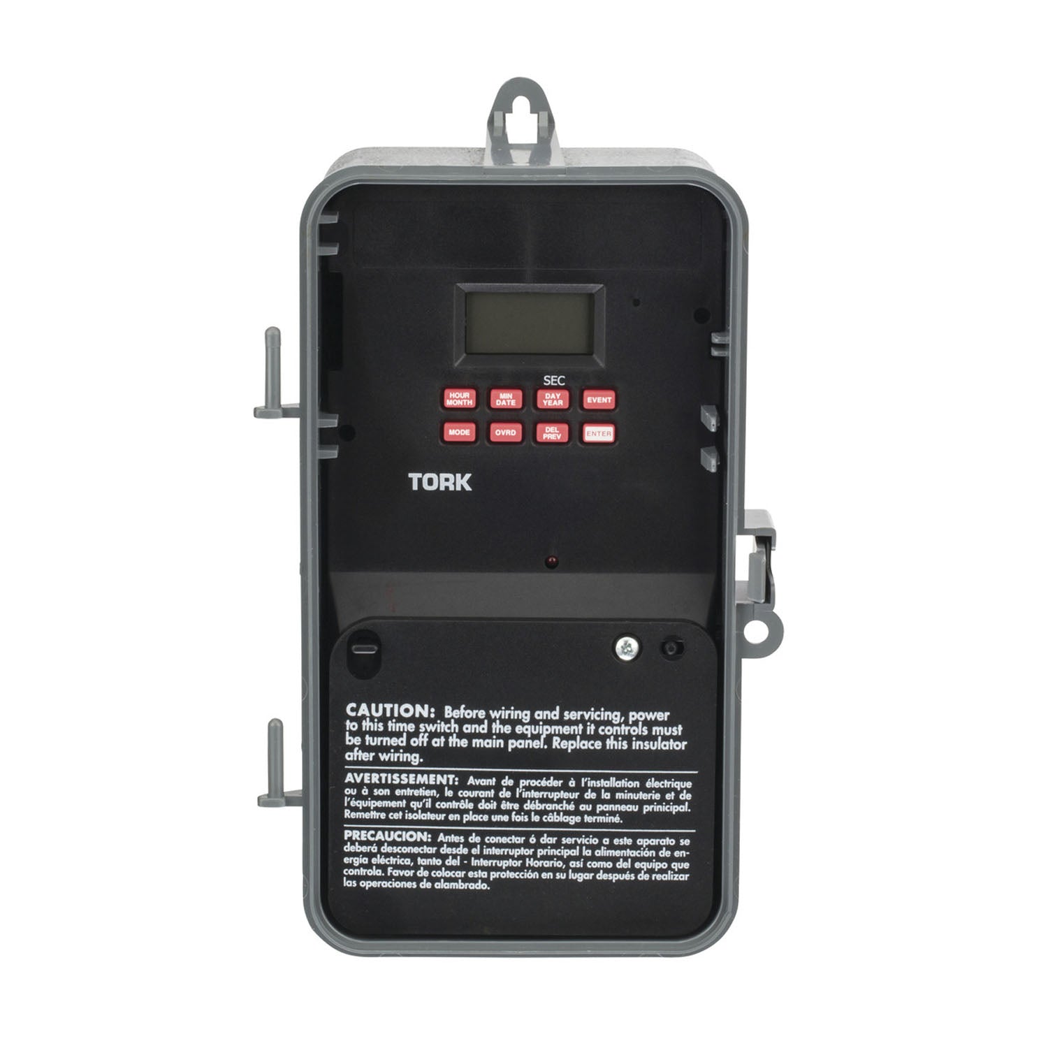 Tork 20-Amp 7-Day 1-Channel 120-277V DPDT Digital Timer with Holidays Outdoor Enclosure