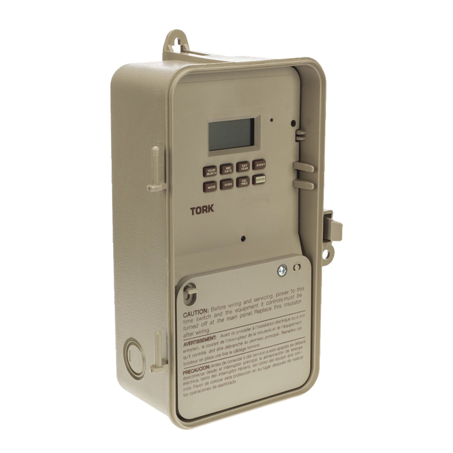 Tork 20-Amp 7-Day 2-Channel 120-277V SPDT Digital Timer with Holidays Outdoor Enclosure