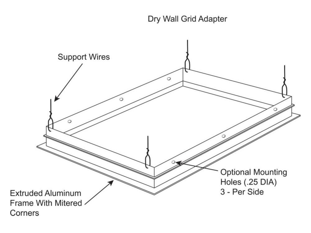 Drywall Grid Adapter for Recessed fixture 2 x 4 - Bees Lighting