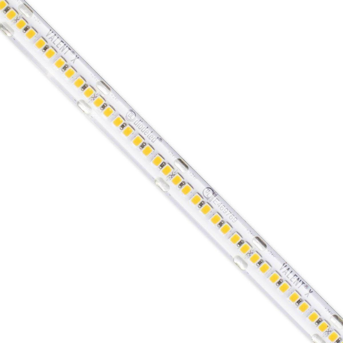 Valent X Wet Location High Density LED Strip Light, 16ft Reel, 2700K, 495 Lumens per Ft, 24V