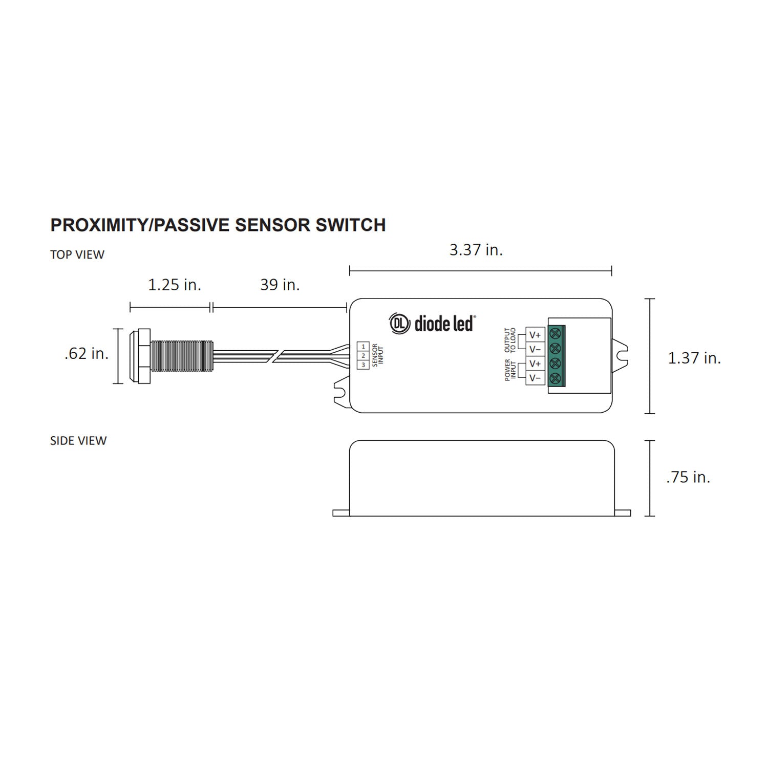 Proximity Sensor Switch for 12-24V DC LED Tape lights and fixtures