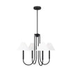 Porteau 30 in. 4 Lights Chandelier Black finish - Bees Lighting