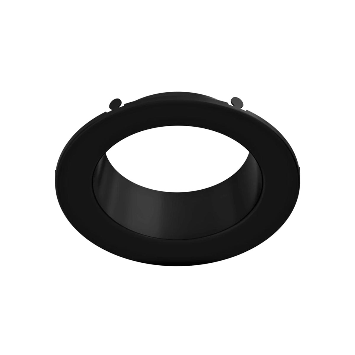 4" Round Trim for Commercial Downlights, Smooth Black Finish - Bees Lighting