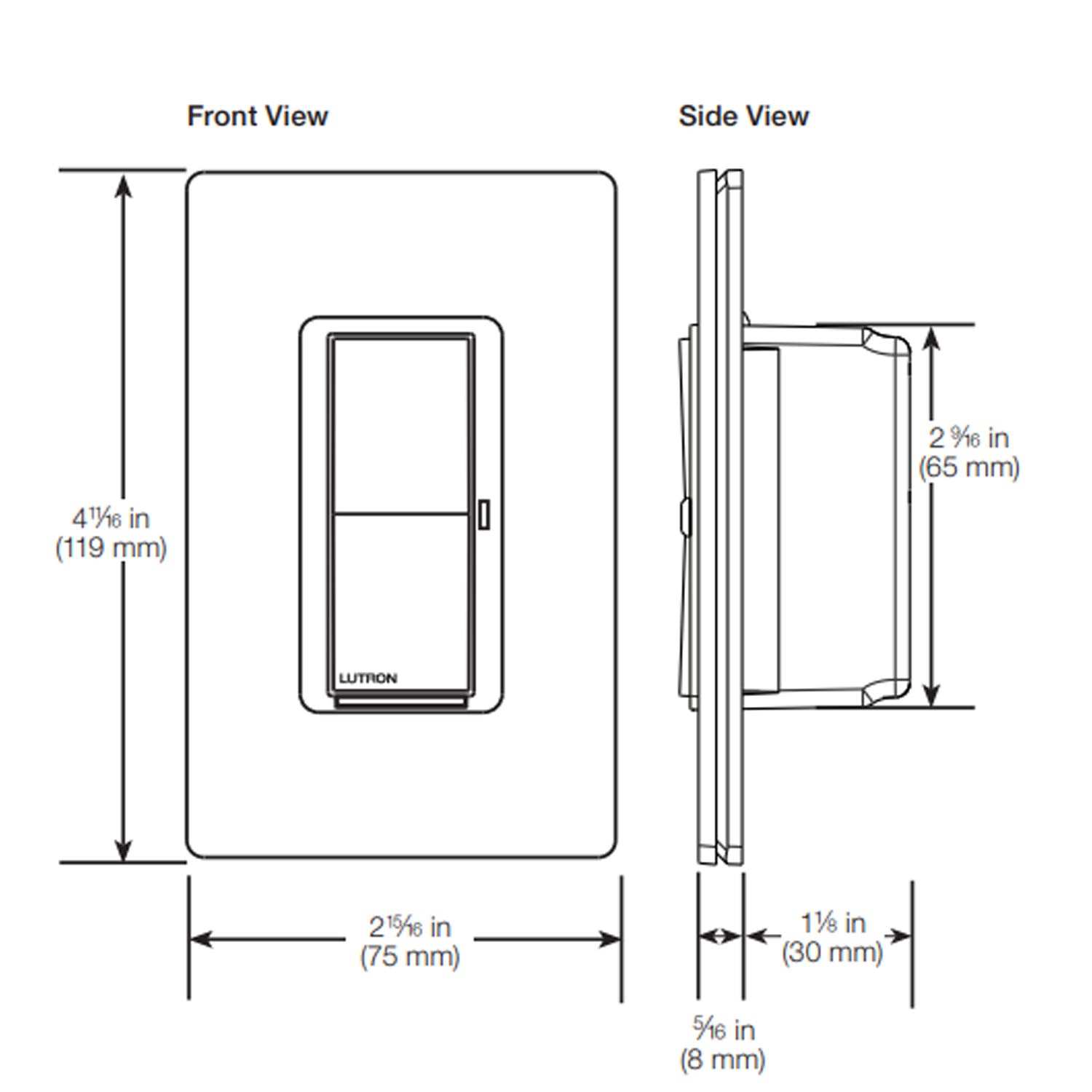 Caseta Claro Smart Switch, 5A, Neutral Required, Single Pole or Multi-Location, White