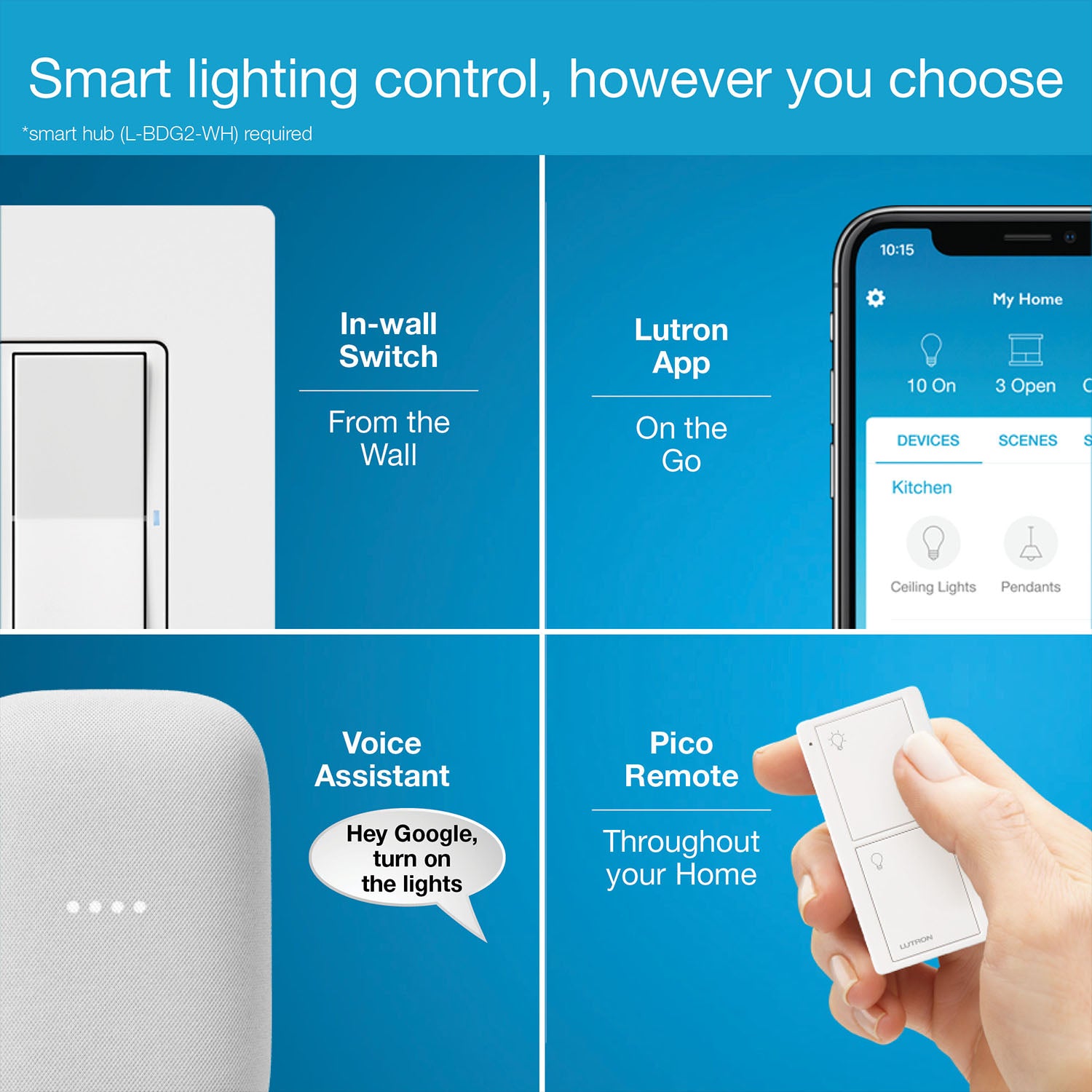 Caseta Claro Smart Switch, 5A, Neutral Required, Single Pole or Multi-Location, Light Almond