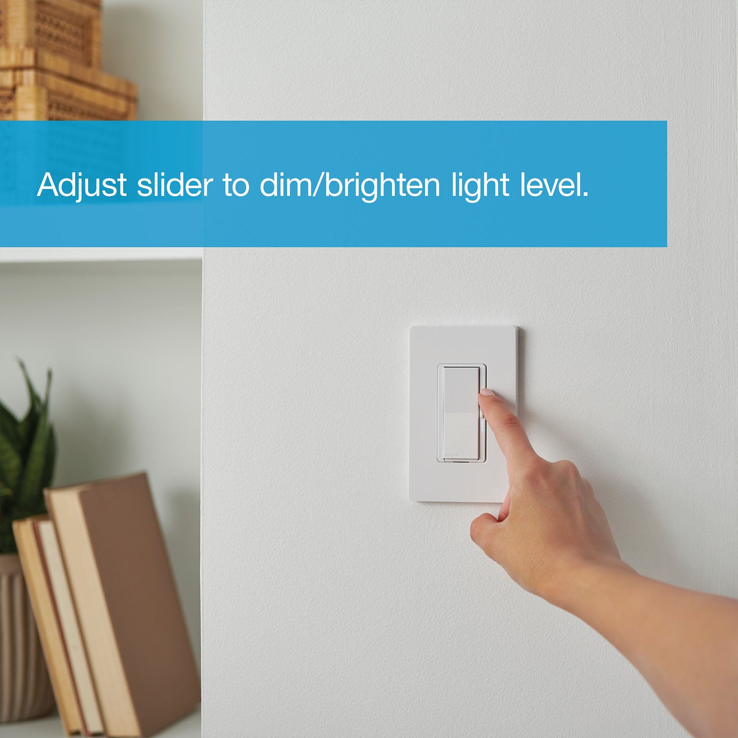 Caseta Diva Smart Dimmer Switch, 150-Watt LED, 3-Way/Multi-Location, Light Almond