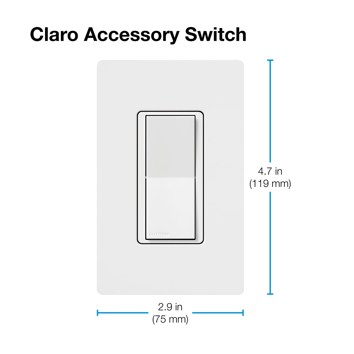 Lutron Caseta Claro Smart Accessory Switch, Not for Standalone Use, Light Almond