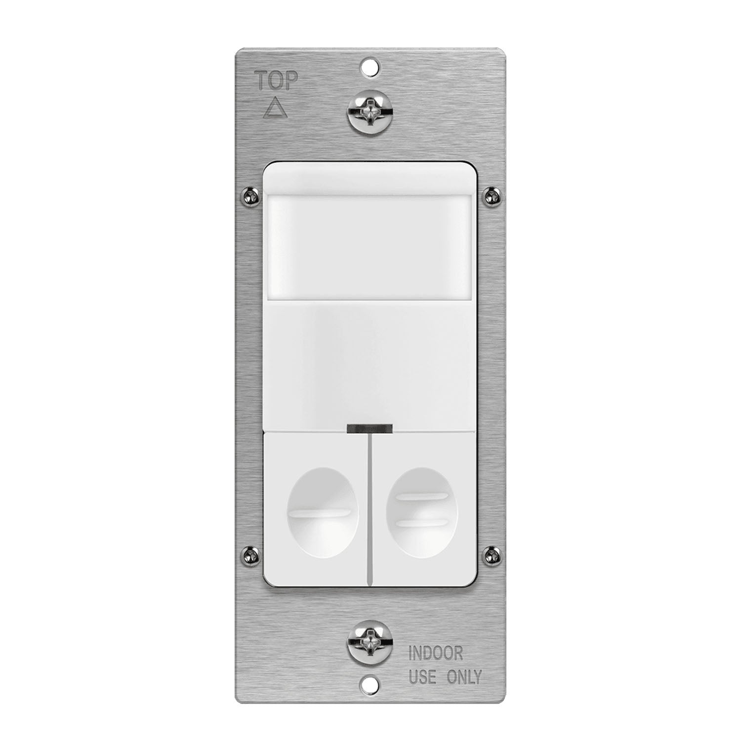 PIR 180º Occupancy|Vacancy Motion Sensor Switch, Dual Relay, 6A, 120-277V, White