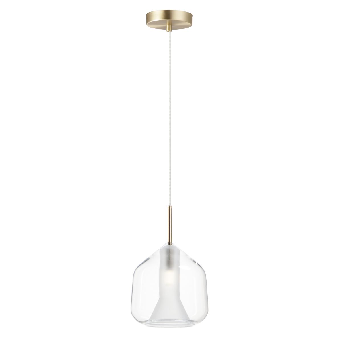 Deuce 7 in. LED Pendant Light Brass finish - Bees Lighting