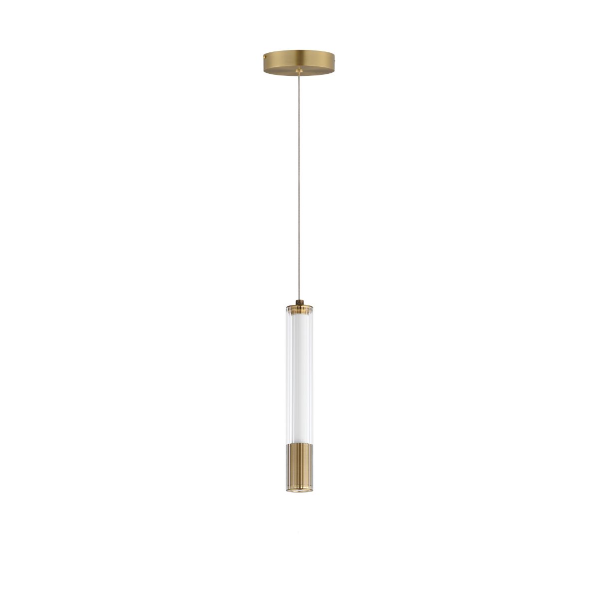 Cortex 2 in. LED Pendant Light Brass Finish - Bees Lighting