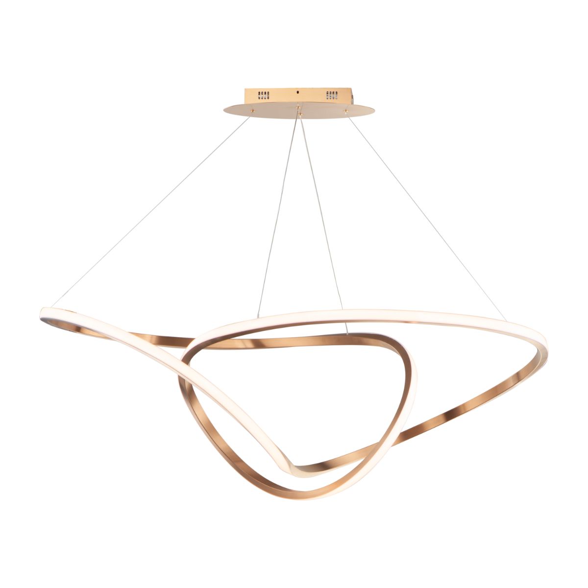 Perpetual 46 in. LED Pendant Light Gold finish - Bees Lighting