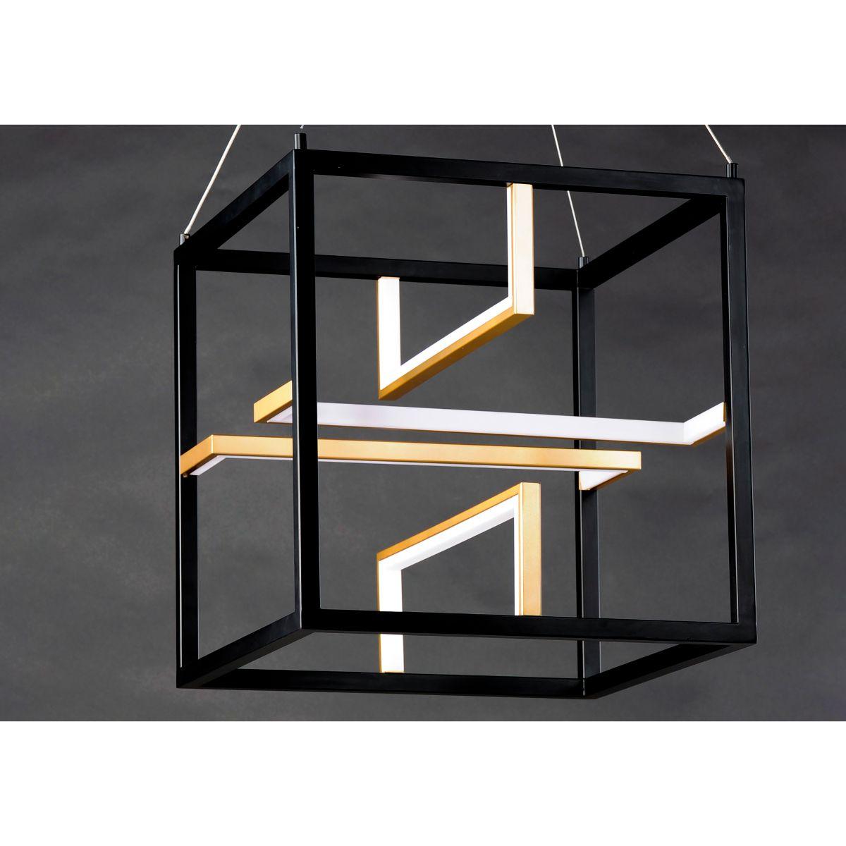 Chamber 24 in. 4 Lights LED Pendant Light Gold finish - Bees Lighting