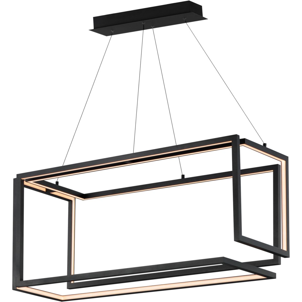 Penrose 38 in. LED Pendant Light Black finish - Bees Lighting