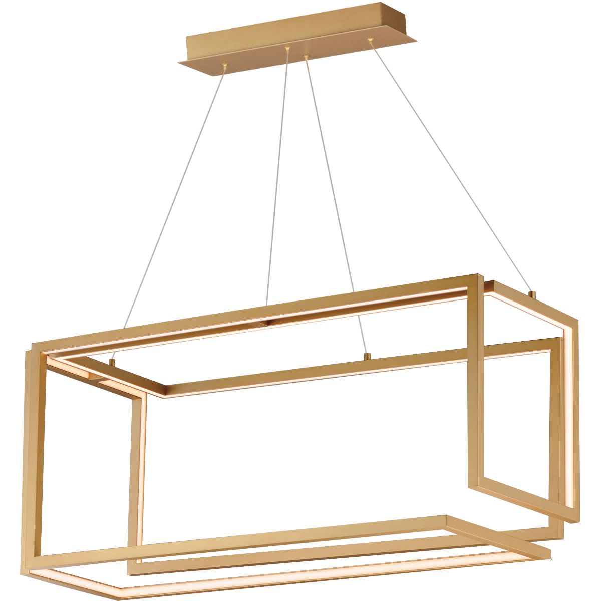 Penrose 38 in. LED Pendant Light Gold finish - Bees Lighting