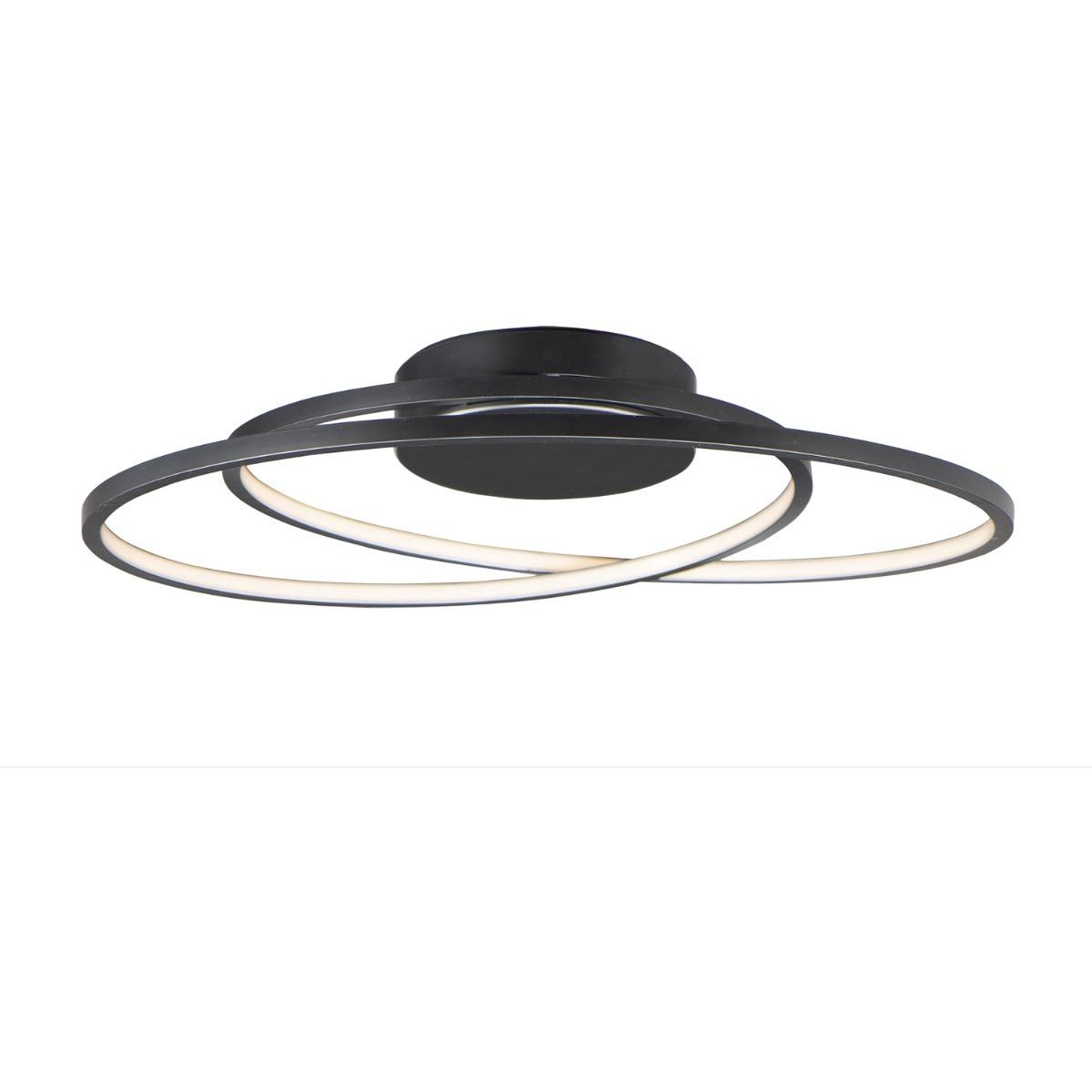 Cycle 25 in. LED Flush Mount Light Black Finish - Bees Lighting