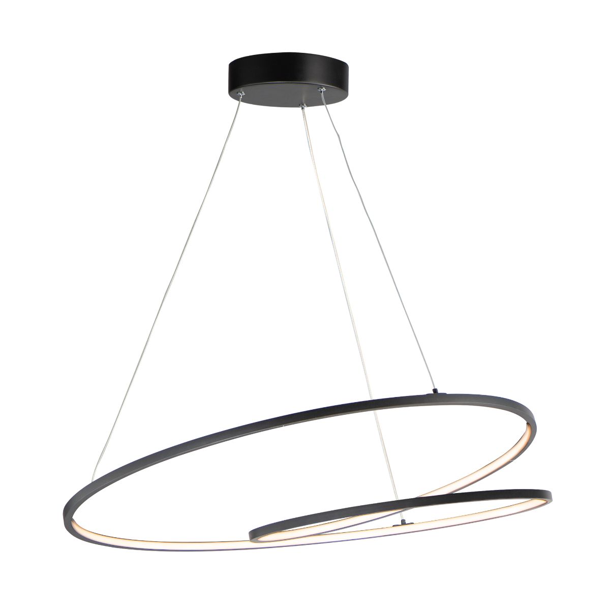 Cycle 32 in. LED Pendant Light Black finish - Bees Lighting