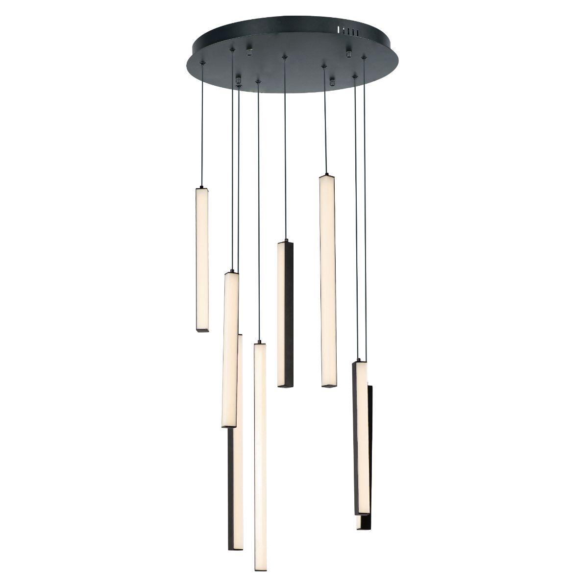 Hover 18 in. 8 Lights LED Pendant Light Black Finish - Bees Lighting