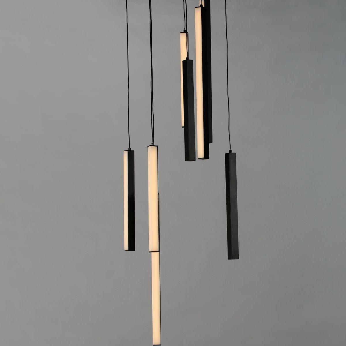 Hover 18 in. 8 Lights LED Pendant Light Black Finish - Bees Lighting