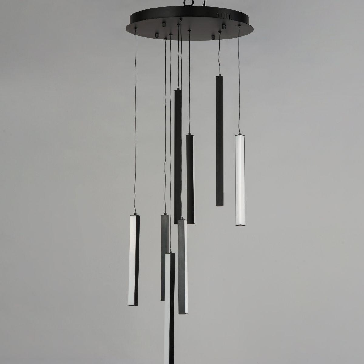 Hover 18 in. 8 Lights LED Pendant Light Black Finish - Bees Lighting