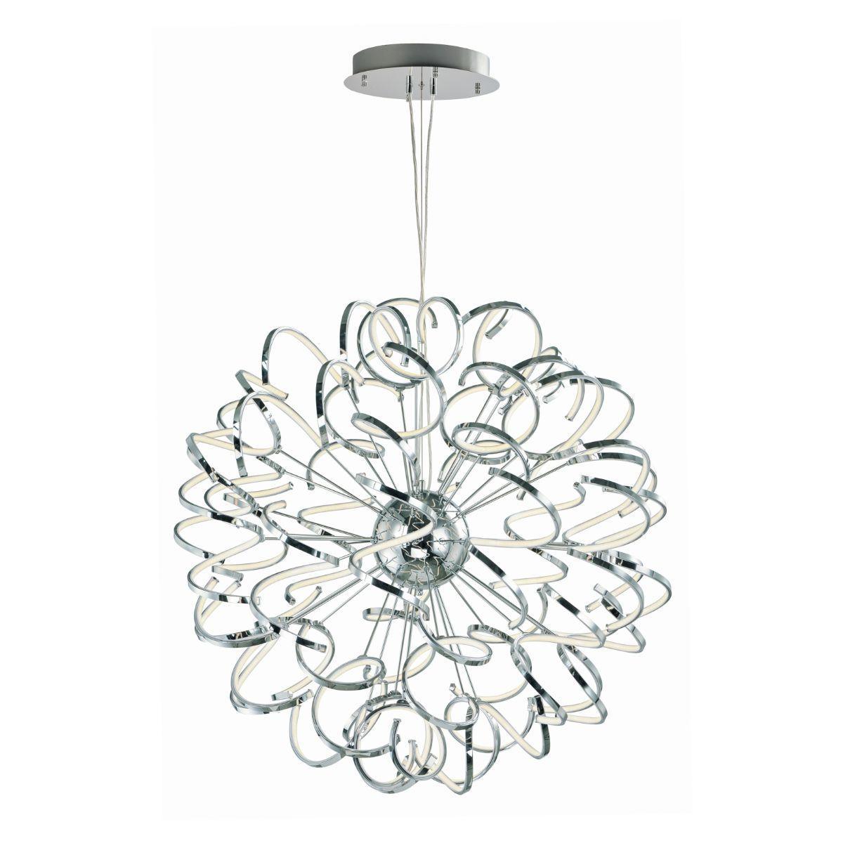 Chaos 40 in. LED Pendant Light Chrome Finish - Bees Lighting