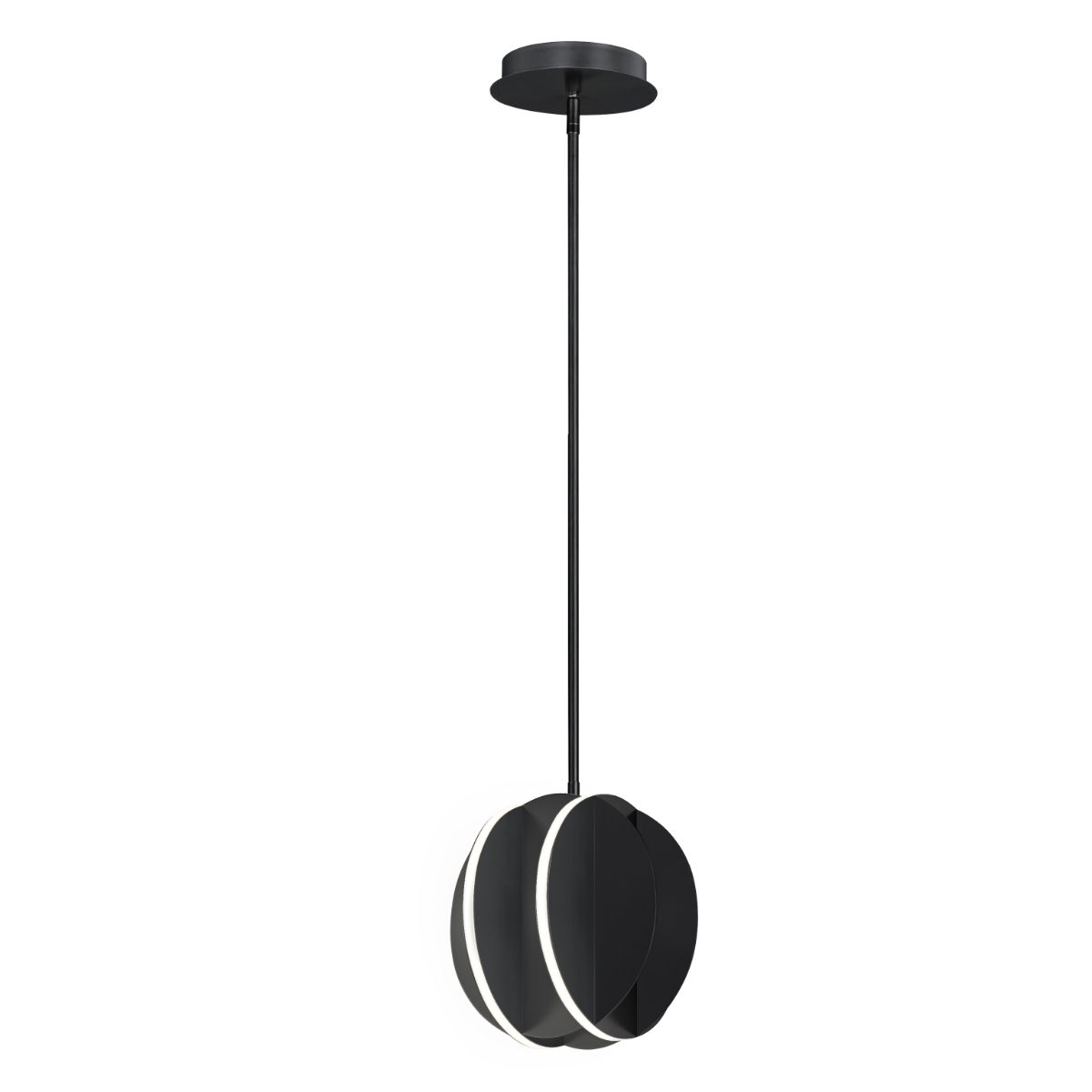 Interval 8 in. LED Pendant Light Black Finish - Bees Lighting