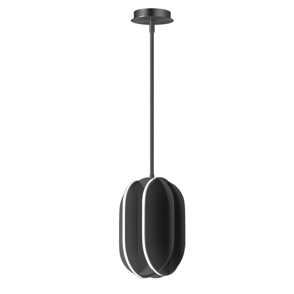 Interval 8 in. LED Pendant Light Black Finish - Bees Lighting