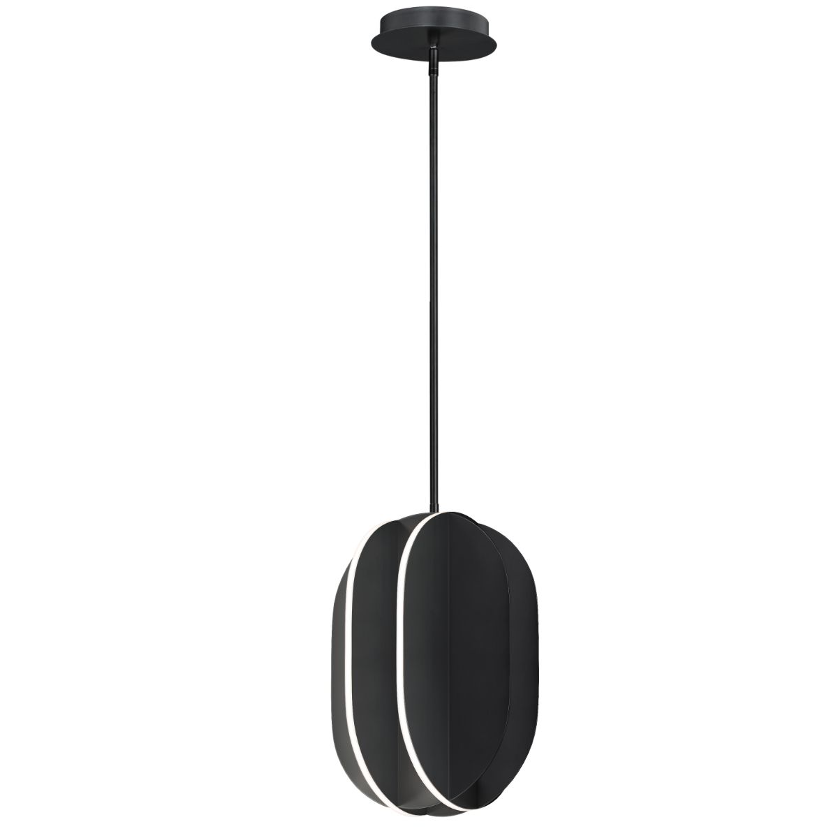 Interval 10 in. LED Pendant Light Black Finish - Bees Lighting