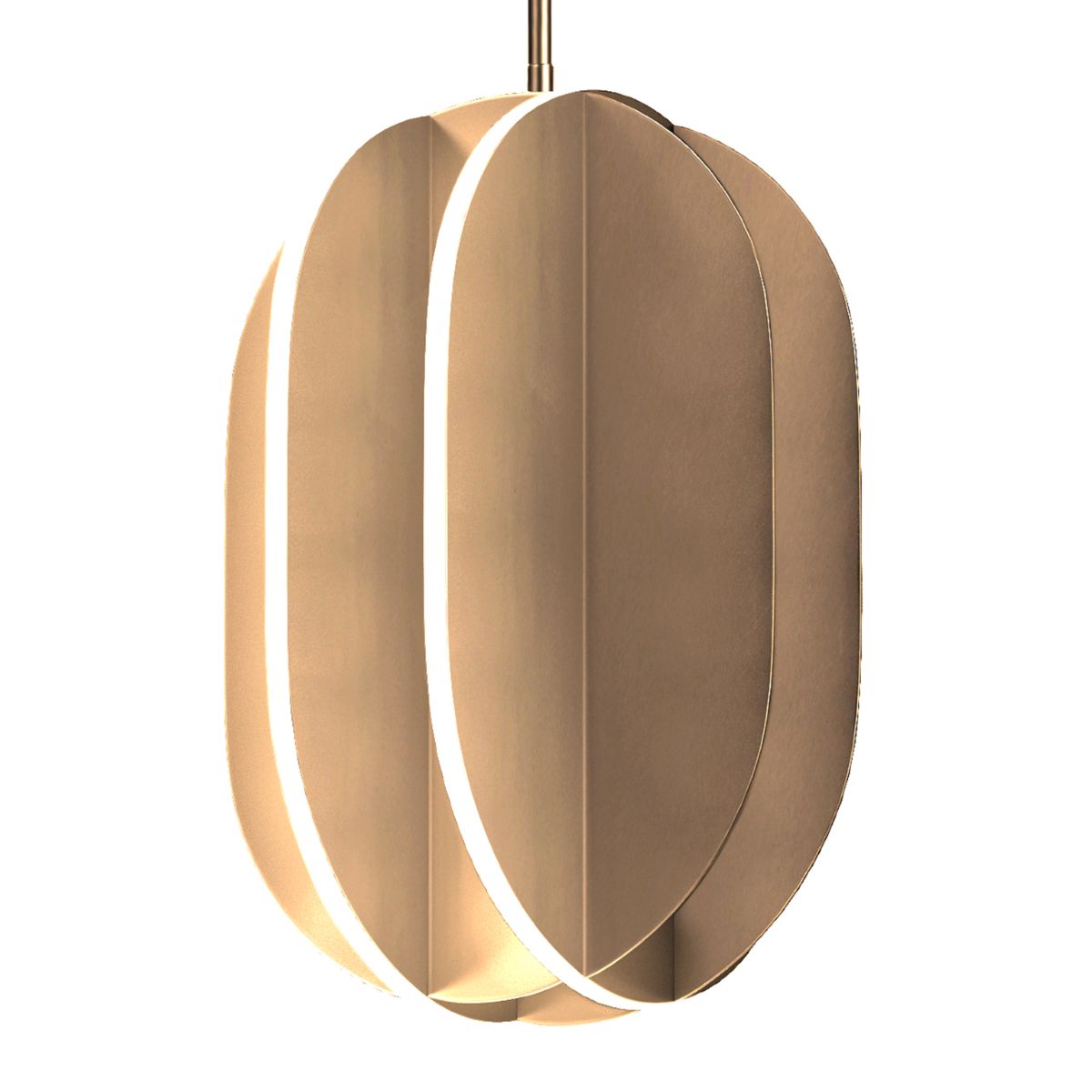 Interval 10 in. LED Pendant Light Satin Brass Finish - Bees Lighting