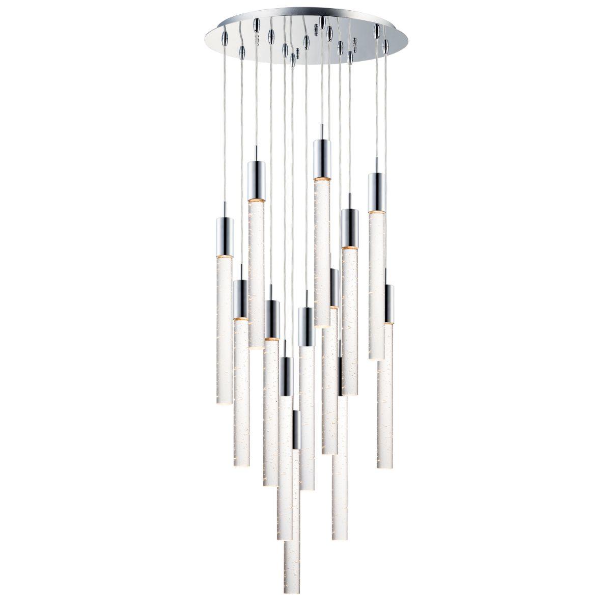 Big Fizz 20 in. 13 Lights LED Pendant Light Chrome Finish - Bees Lighting